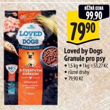 Loved by Dogs Granule pro psy, 1,5 kg 