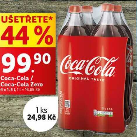 Coca-Cola/Coca-Cola Zero, 4x 1,5 l 