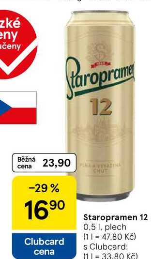 Staropramen 12, 0.5 l, plech 