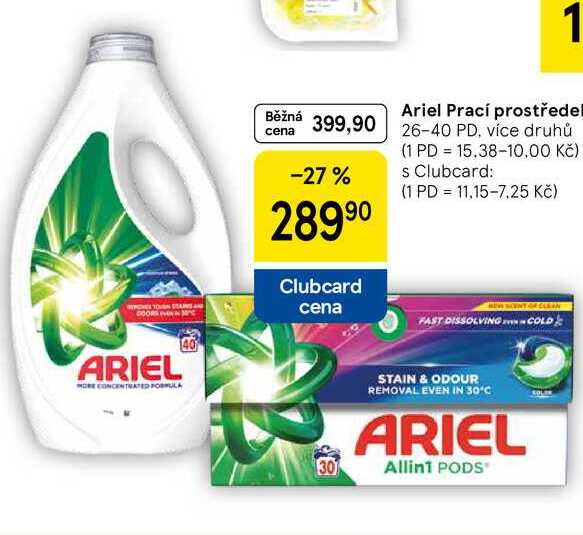 Ariel Prací prostředek, 26-40 PD, více druhů  