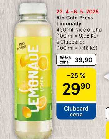 Rio Cold Press Limonády, 400 ml