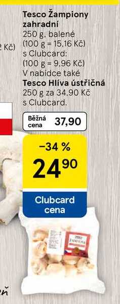 Tesco Žampiony zahradní, 250 g 