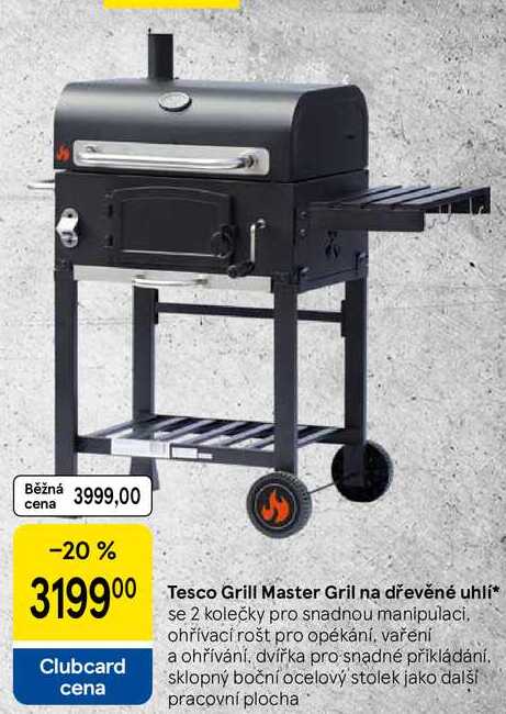 Tesco Grill Master Gril na dřevěné uhlí 