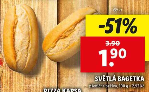 SVĚTLÁ BAGETKA, 65 g