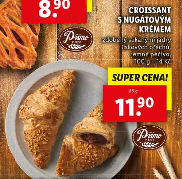CROISSANT S NUGÁTOVÝM KRÉMEM, 85 g