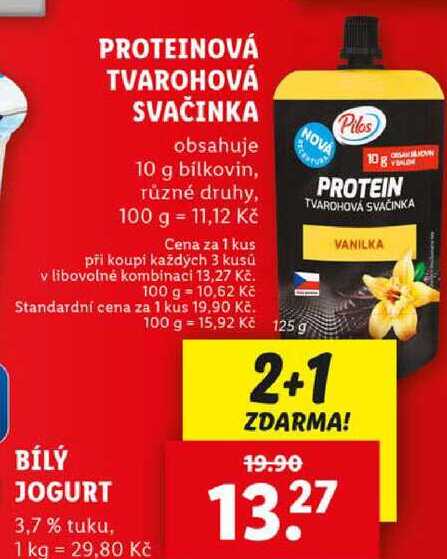 PROTEINOVÁ TVAROHOVÁ SVAČINKA, 125 g