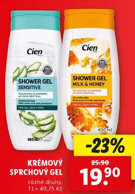 KRÉMOVÝ SPRCHOVÝ GEL, 400 ml