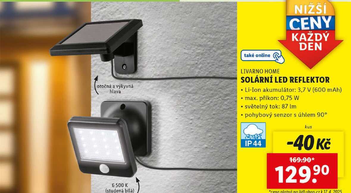 SOLÁRNÍ LED REFLEKTOR 