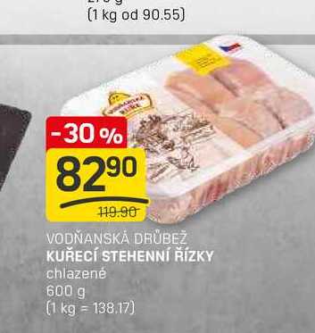 KUŘECÍ STEHENNÍ ŘÍZKY chlazené 600 g 