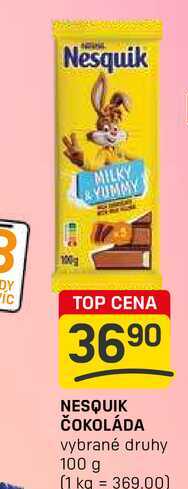 NESQUIK ČOKOLÁDA vybrané druhy 100 g 