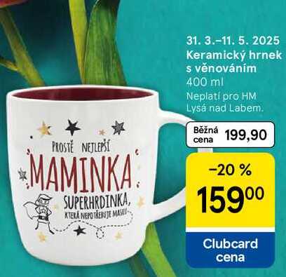 Keramický hrnek s věnováním, 400 ml  