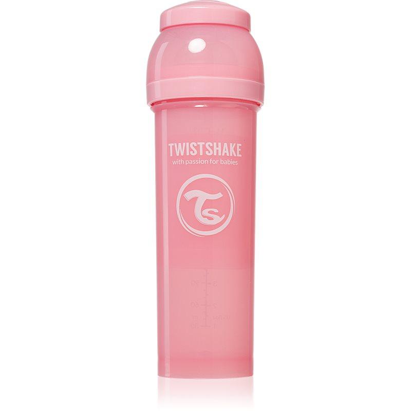 Twistshake Anti-Colic TwistFlow kojenecká láhev Pink 4 m+ 330 ml