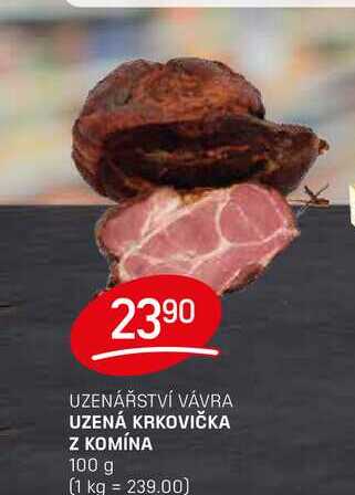 UZENÁ KRKOVIČKA Z KOMÍNA 100g