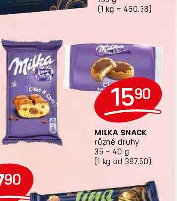 MILKA SNACK různé druhy 35-40 g