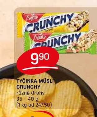 TYČINKA MÜSLI CRUNCHY různé druhy 35-40 g