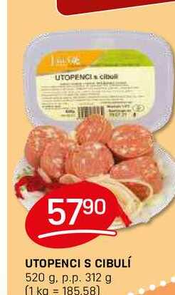 UTOPENCI S CIBULÍ 520 g. p.p. 312 g  