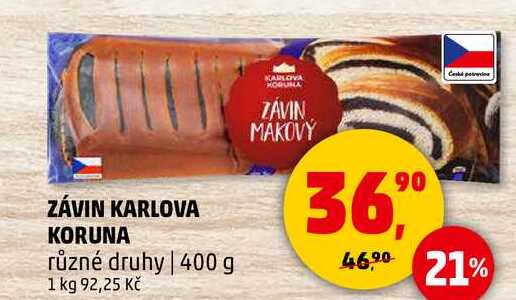ZÁVIN KARLOVA KORUNA různé druhy, 400 g