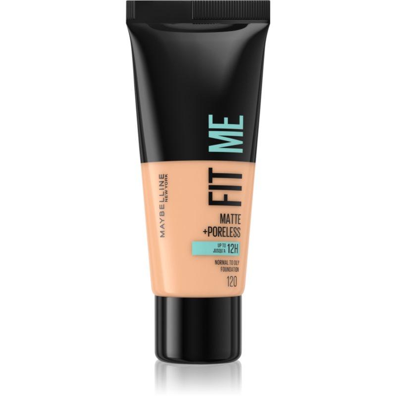 MAYBELLINE NEW YORK Fit Me! Matte+Poreless matující make-up pro normální a mastnou pleť odstín 120 Classic Ivory 30 ml