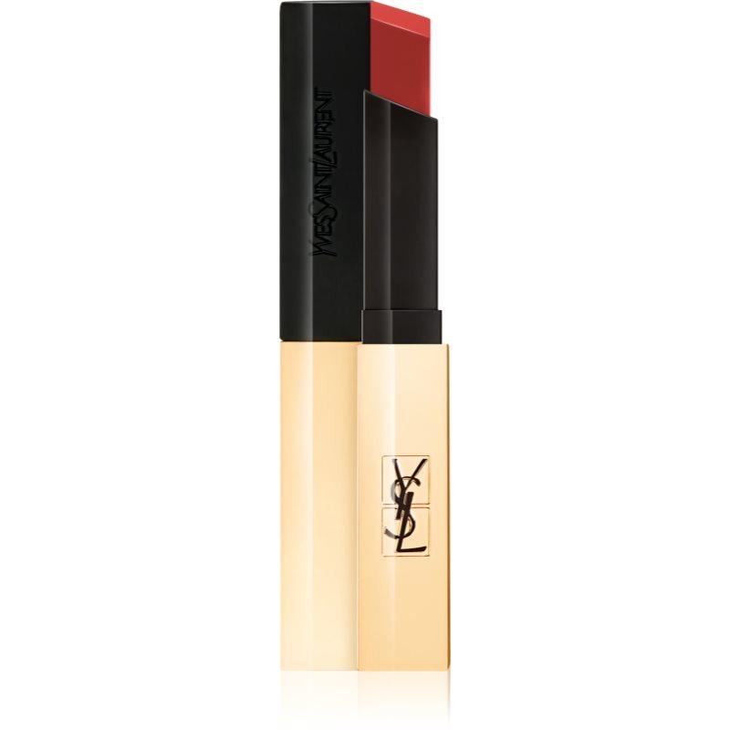 Yves Saint Laurent Rouge Pur Couture The Slim tenká matující rtěnka s koženým efektem odstín 9 Red Enigma 2.2 g