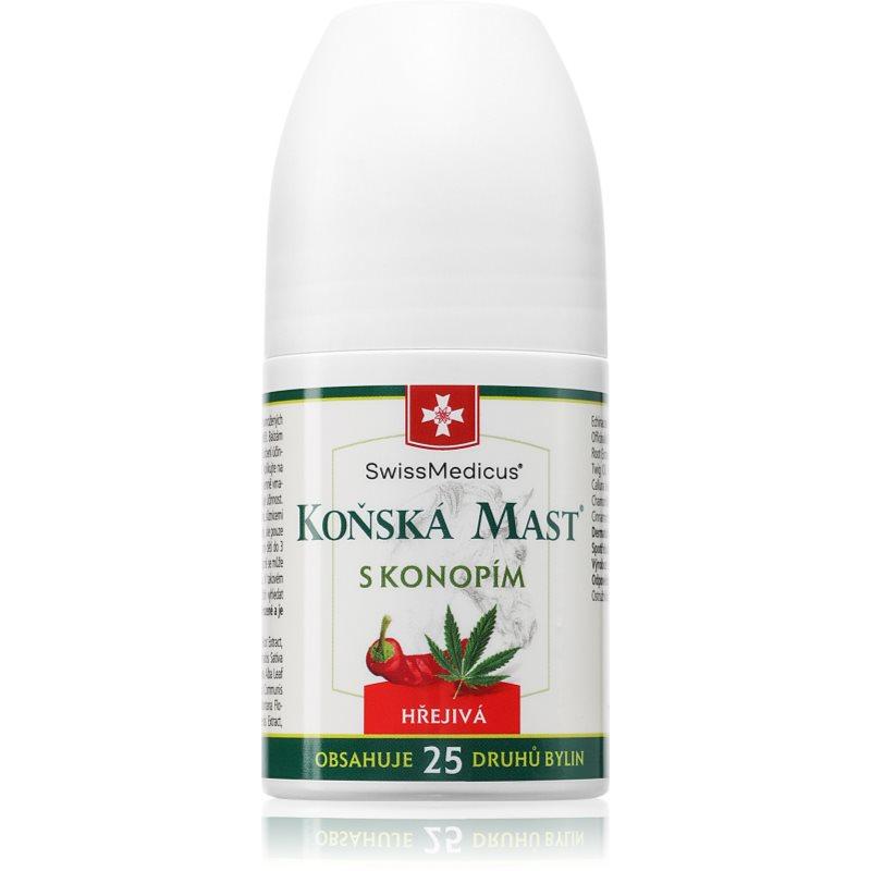 SwissMedicus Koňská mast s konopím hřejivá roll-on 90 ml