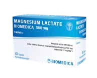 MAGNESIUM LACTATE BIOMEDICA 500 mg 100 tablet
