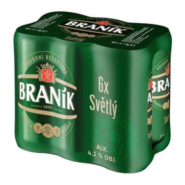 Braník 10 světlé výčepní plech multipack 6 x 0,5l