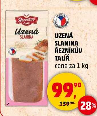 UZENÁ SLANINA ŘEZNÍKŮV TALÍŘ, 1 KG