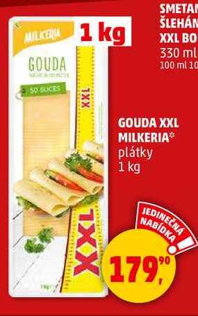 GOUDA XXL MILKERIA plátky, 1 kg 