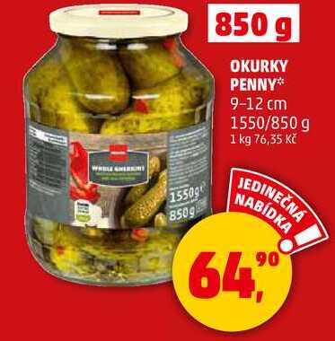 OKURKY PENNY 9-12 cm, 1550/850 g 
