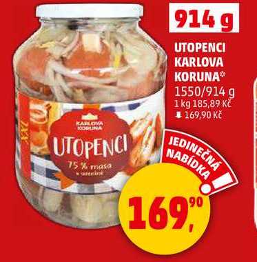 UTOPENCI KARLOVA KORUNA, 1550/914 g 