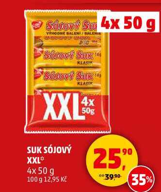 SUK SÓJOVÝ XXL, 4x 50 g  v akci