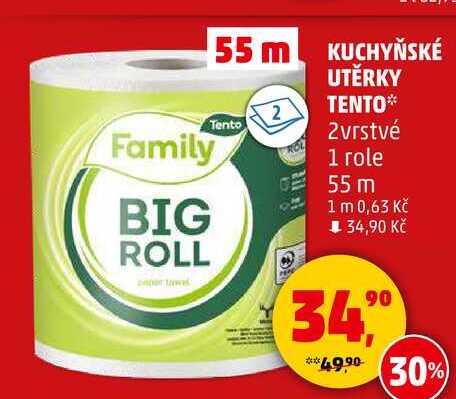 KUCHYŇSKÉ UTĚRKY TENTO 2vrstvé, 1 role