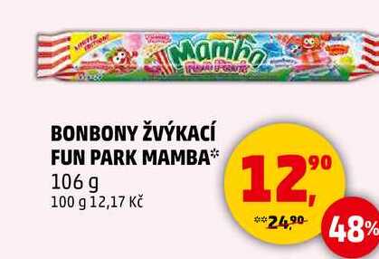 BONBONY ŽVÝKACÍ FUN PARK MAMBA, 106 g  
