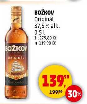 BOŽKOV Originál 37,5% alk., 0,5 l  
