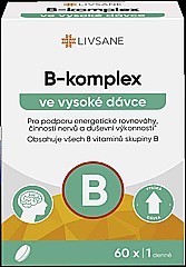 LIVSANE B‑komplex ve vysoké dávce 60 tablet