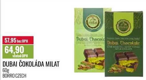 DUBAI ČOKOLÁDA MILAT 60g 