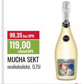 MUCHA SEKT nealkoholické, 0,75l