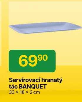 Servírovací hranatý tác BANQUET 33 x 18 x 2 cm 