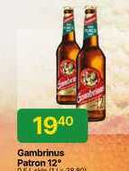 Gambrinus Patron 12° 0,5l v akci