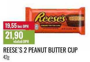 REESE'S 2 PEANUT BUTTER CUP 42g 