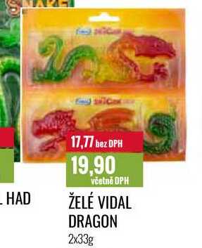 ŽELÉ VIDAL DRAGON 2x33g 