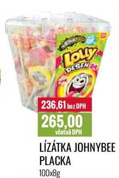 LÍZÁTKA JOHNYBEE PLACKA 100x8g 