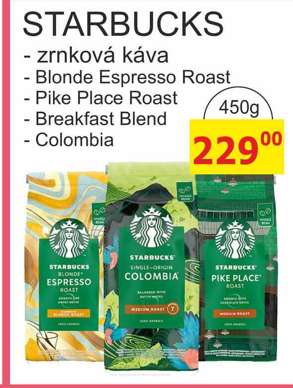 STARBUCKS - zrnková káva 450g 