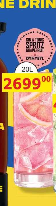 DYNYBYL GIN & TONIC SPRITZ GRAPEFRUIT 20L 