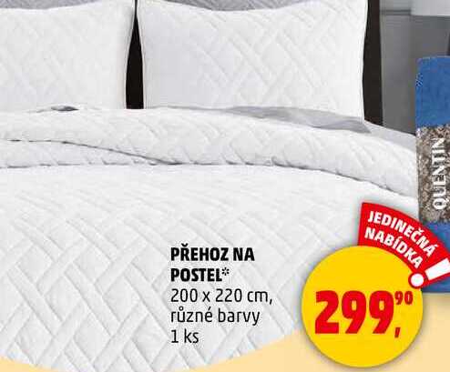 PŘEHOZ NA POSTEL 200 x 220 cm, různé barvy, 1 ks 