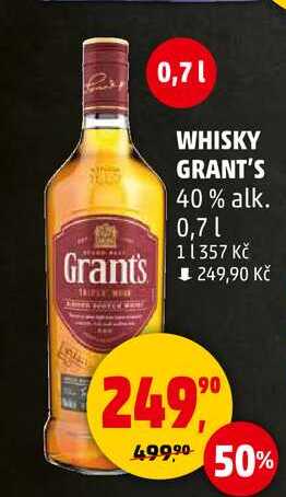WHISKY GRANT'S 40% alk., 0,7 l