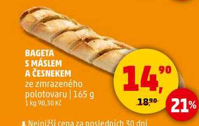 BAGETA S MÁSLEM A ČESNEKEM, 165 g 