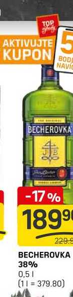 BECHEROVKA 38% 0,5l v akci
