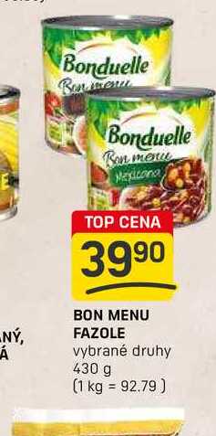 BON MENU FAZOLE vybrané druhy 430 g 