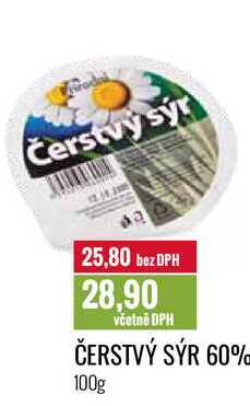 ČERSTVÝ SÝR 60% 100g 
